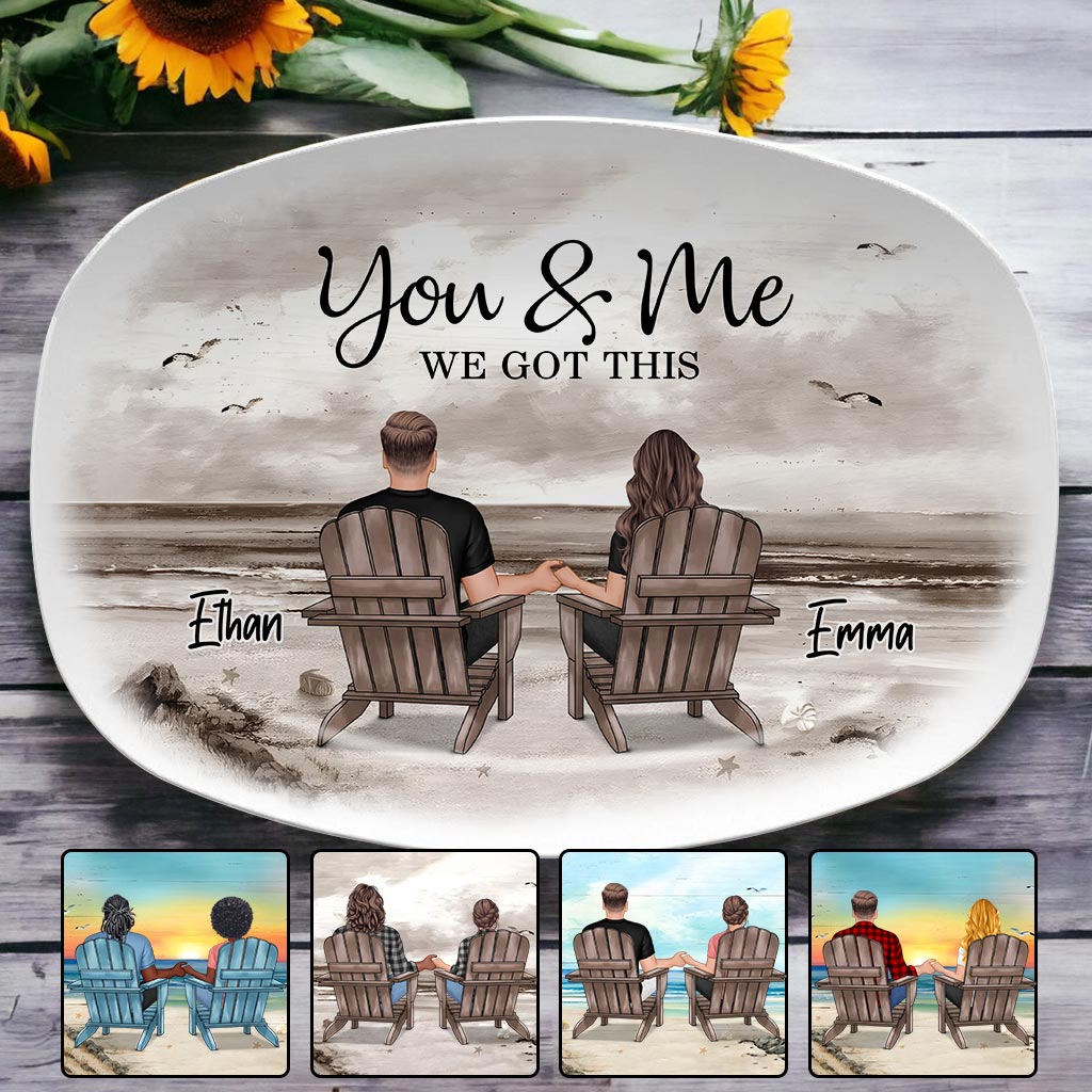 You And Me We Got This - Personalized Couple Plate