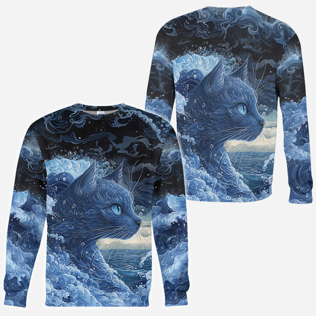 The Blue Cat Wave - Cat All Over Shirt