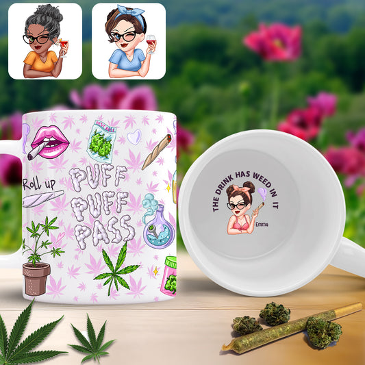 Puzz Puzz Pass - Personalized Weed Hidden Message Mug