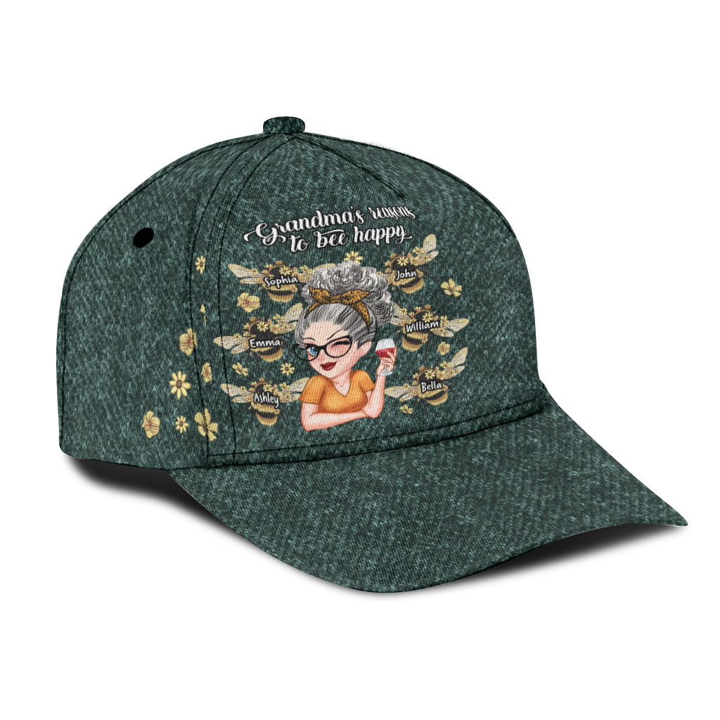 Grandma's Reasons To Be Happy - Personalized Grandma Classic Cap