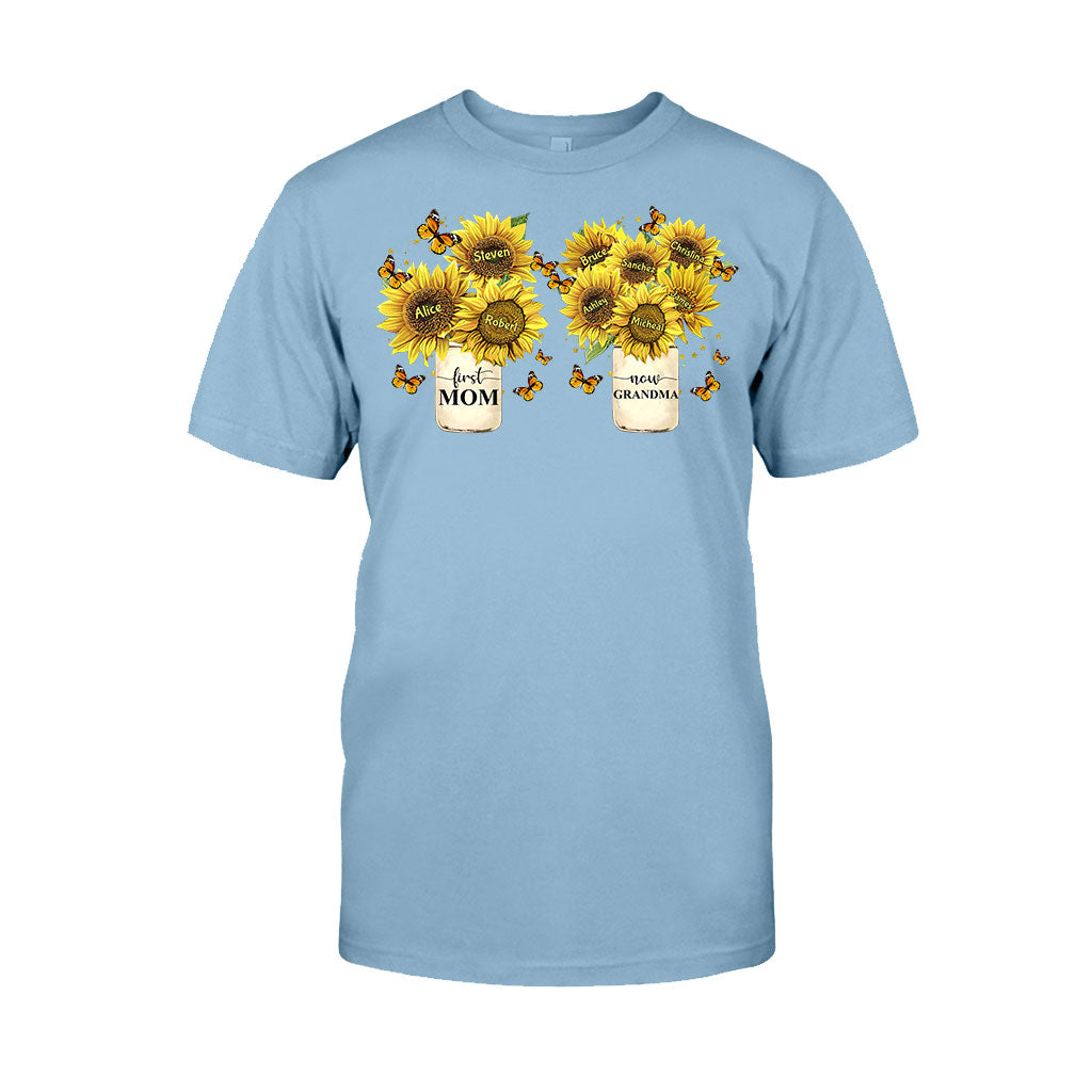 First Mom Now Grandma - Personalized Grandma T-shirt And Hoodie