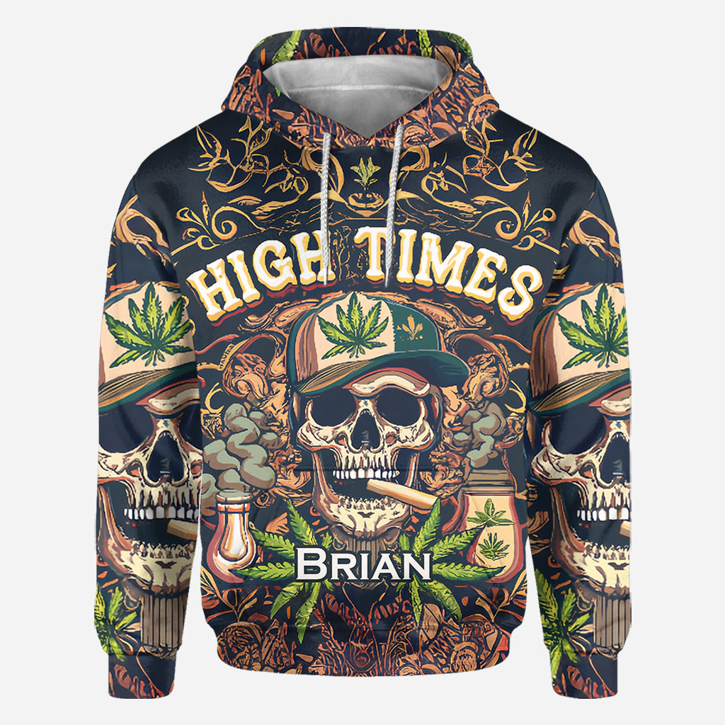 High Times Skull 420 - Personalized Weed All Over Shirt