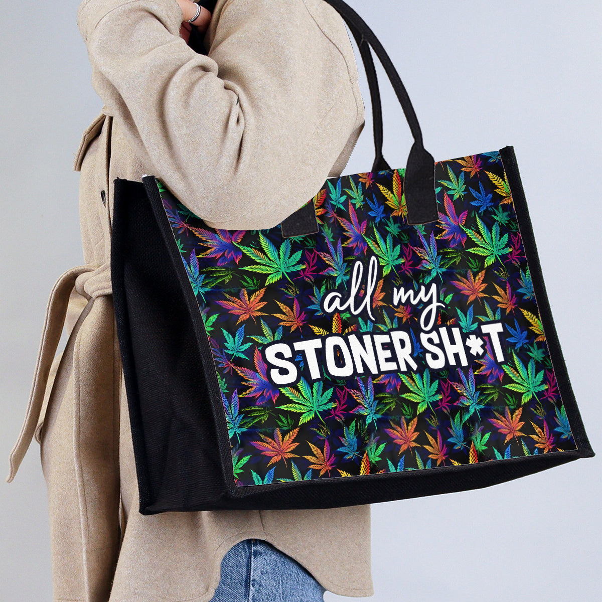 All My Stoner Shite - Personalized Weed Canvas Tote Bag