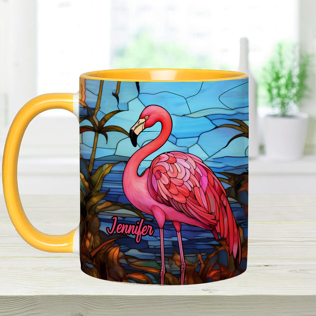Personalisierte Tasse mit Flamingo-Motiv – Liebe Flamingos!