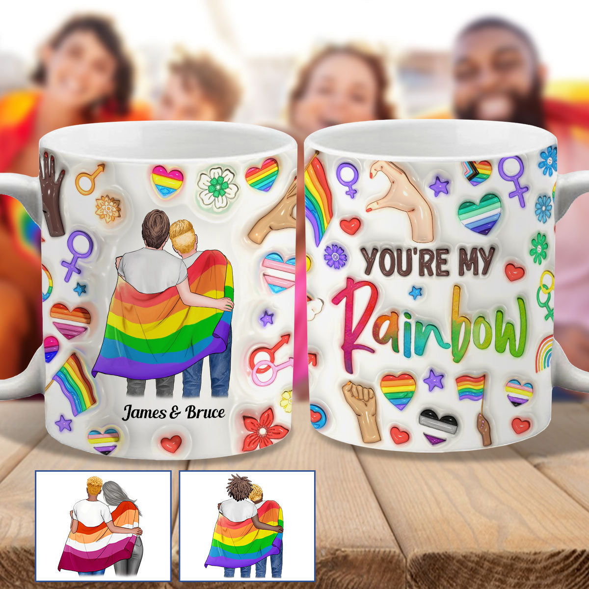Du bist mein Regenbogen – Personalisierte Tasse zur Unterstützung der LGBTQ+-Community