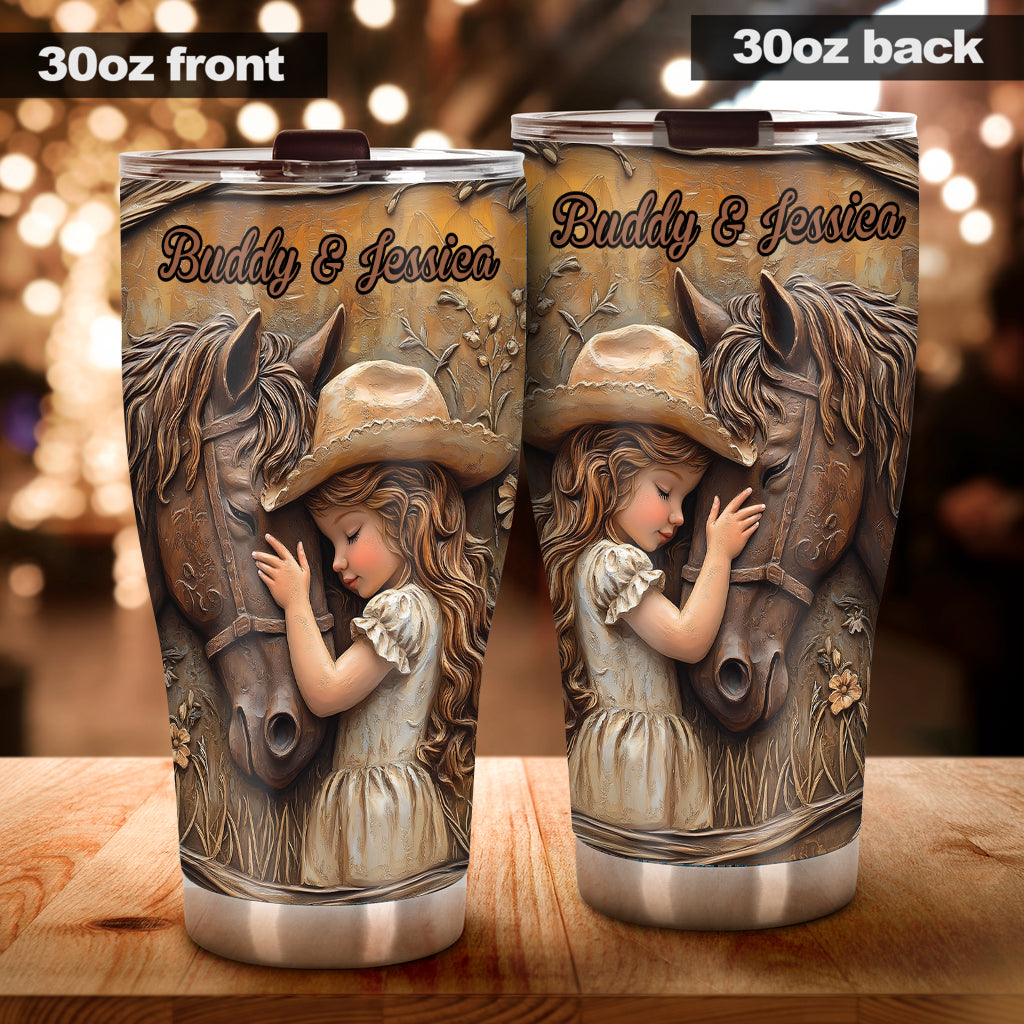Just A Girl Who Loves Horse - Personalized Horse Tumbler