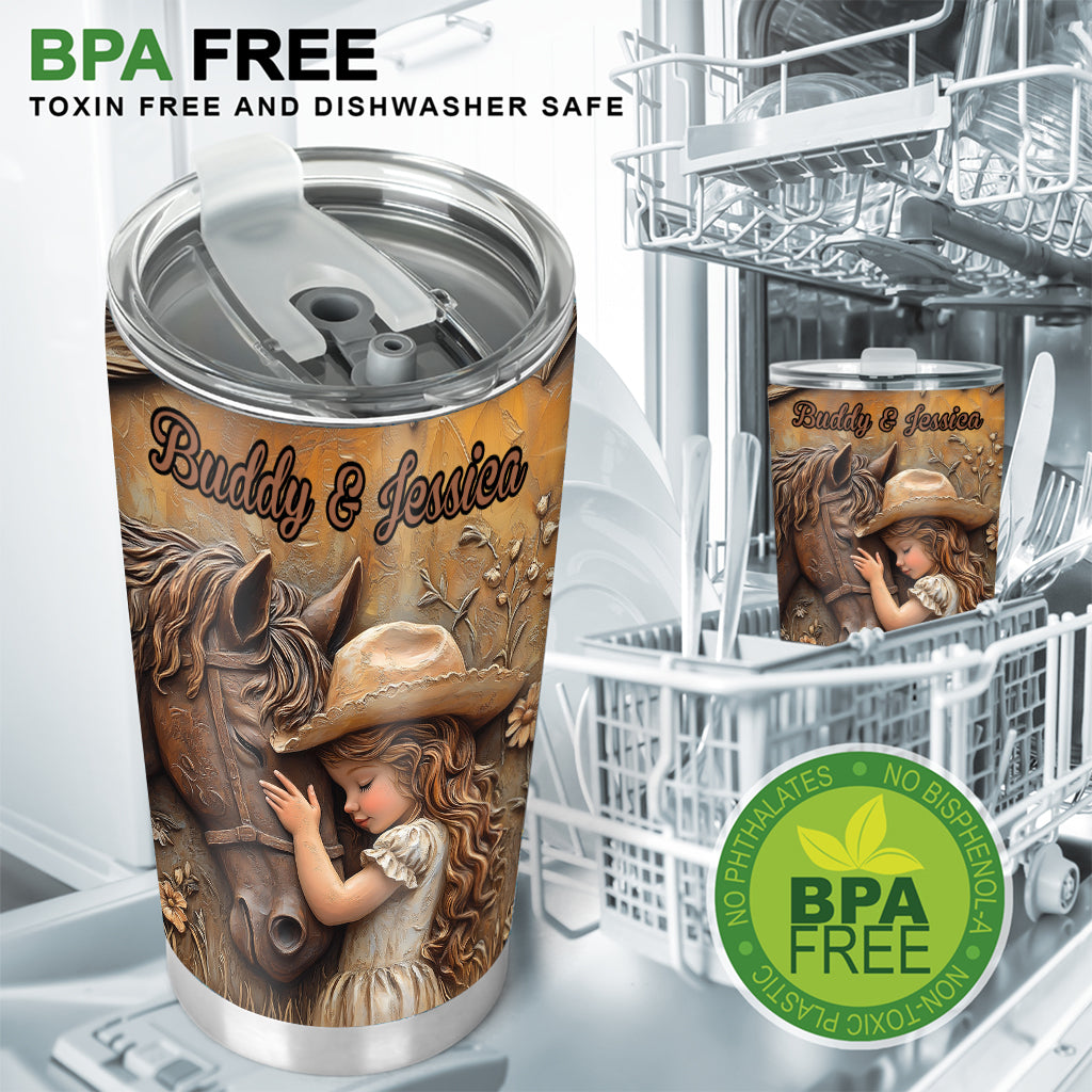 Just A Girl Who Loves Horse - Personalized Horse Tumbler