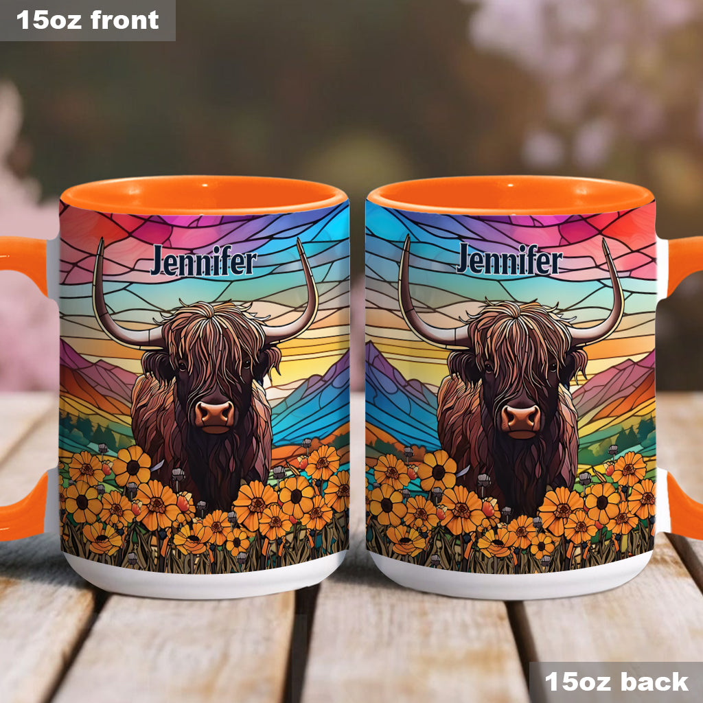 Liebe Hochlandrinder - Personalisierte Tasse