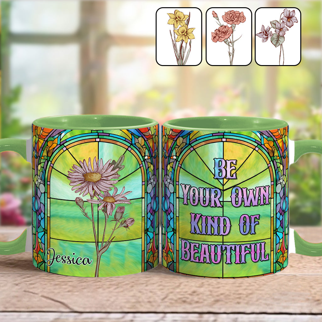 Soyez votre propre fleur de naissance magnifique - Mug personnalisé