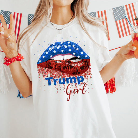 T-shirt et sweat à capuche American Lips Trump Girl 2024