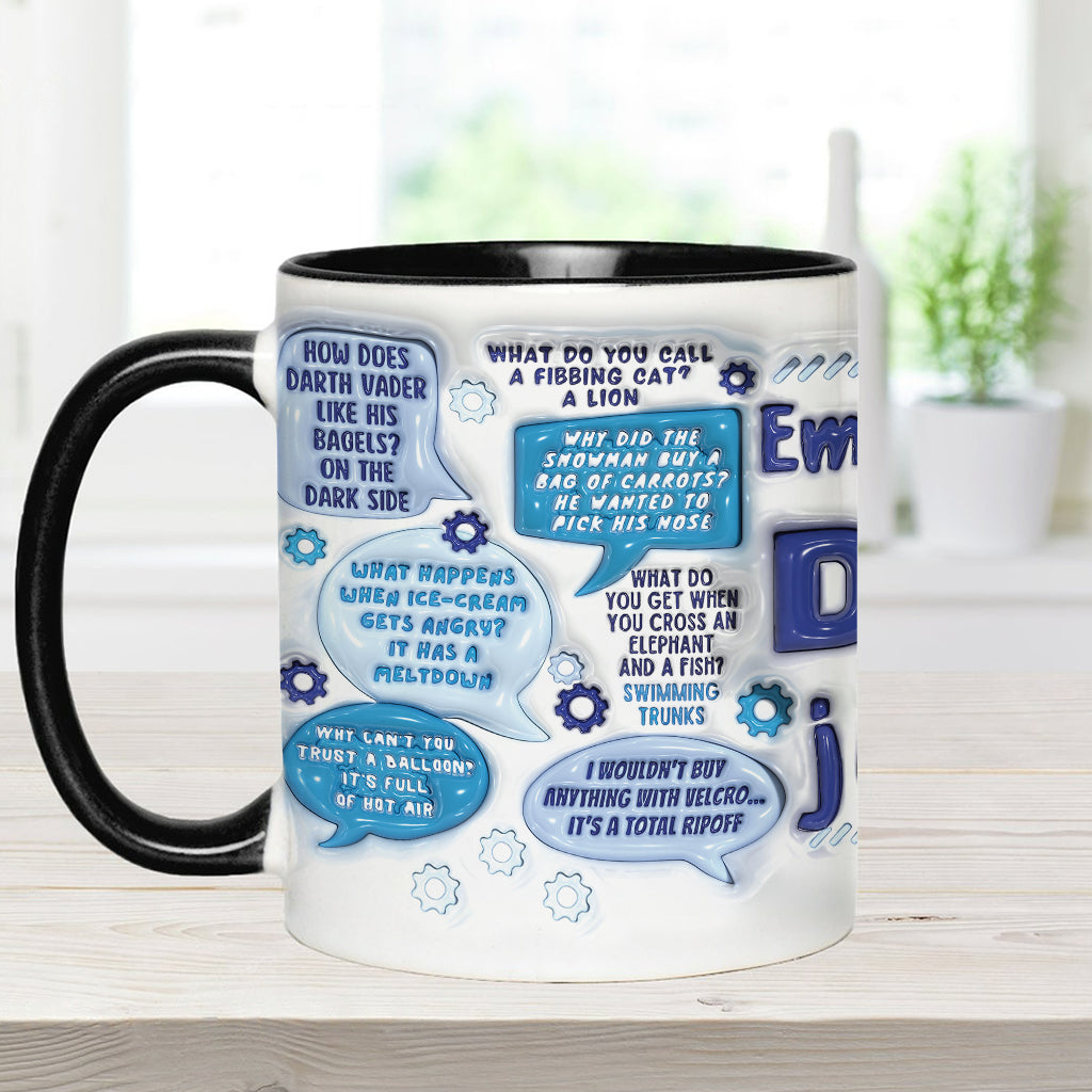 Dad Jokes Emergency - Personalized Father Accent Mug