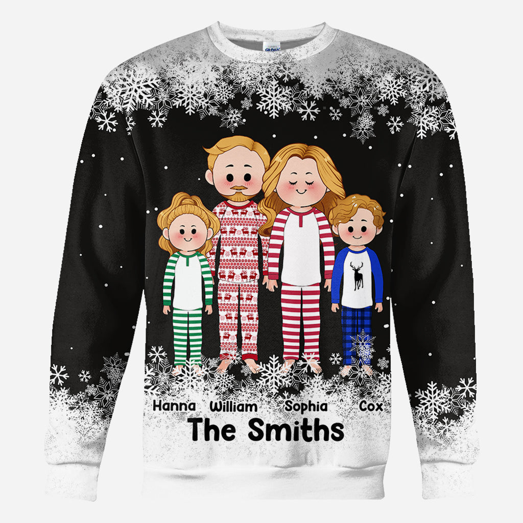 Niedliche Familie – Personalisiertes T-Shirt mit Familienmotiv