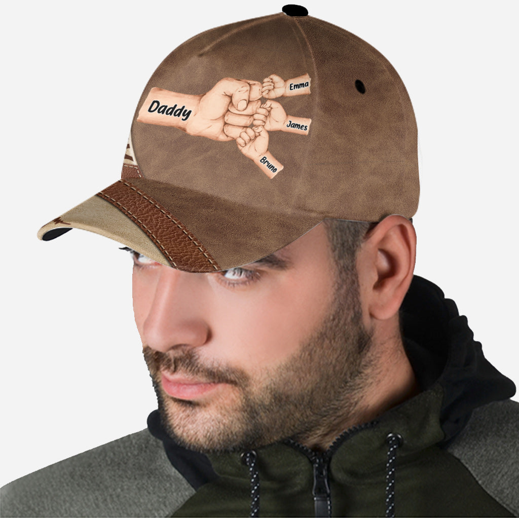 Daddy's Team Fist Bump - Personalized Father Classic Cap