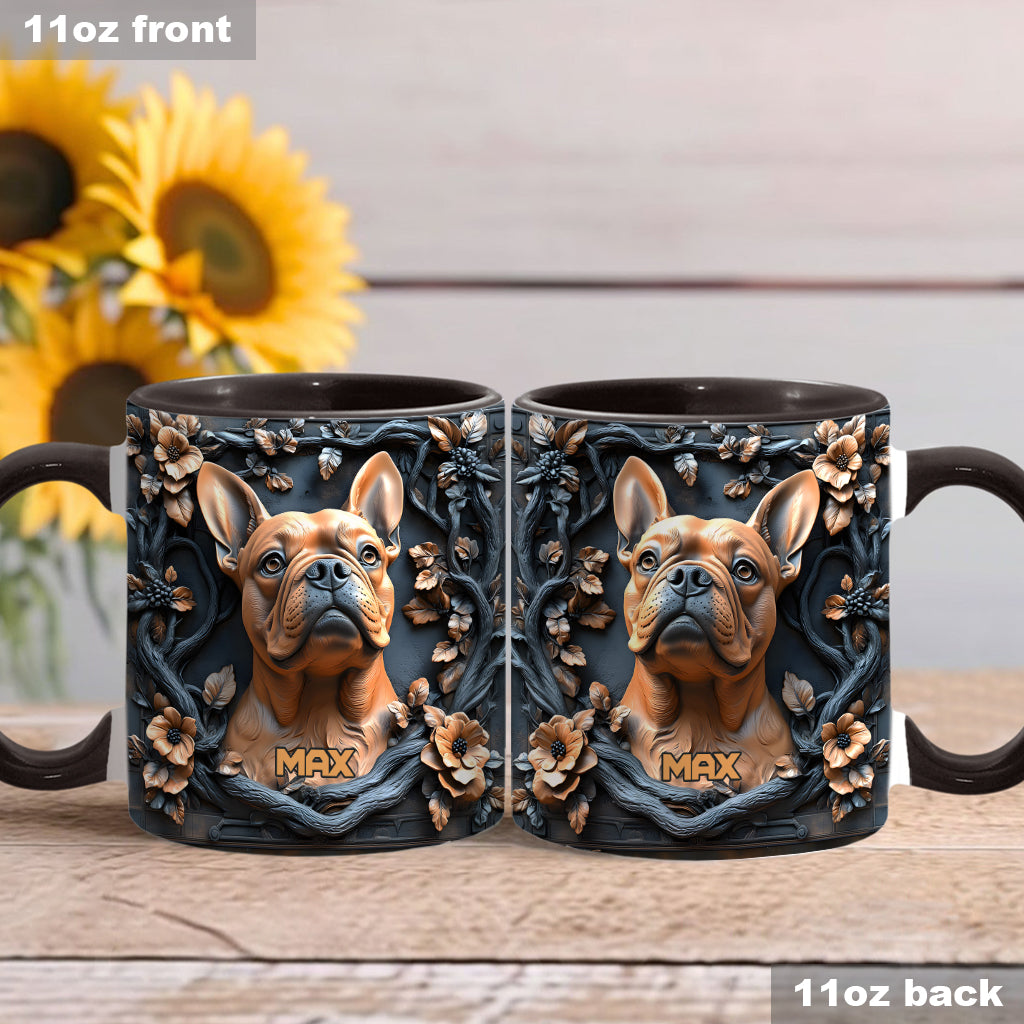 Mug personnalisé avec motif chien « Lovely Frenchie »