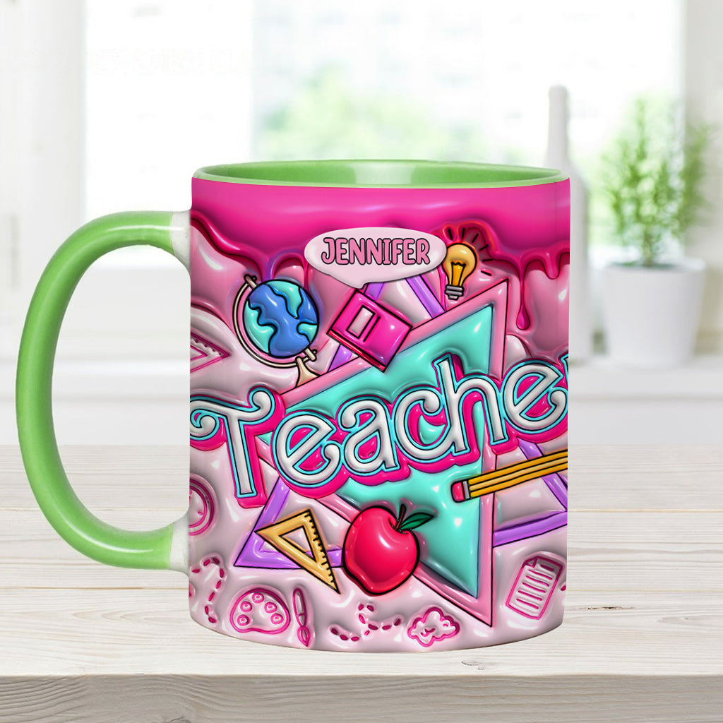 Mug rose gonflable personnalisé pour enseignant