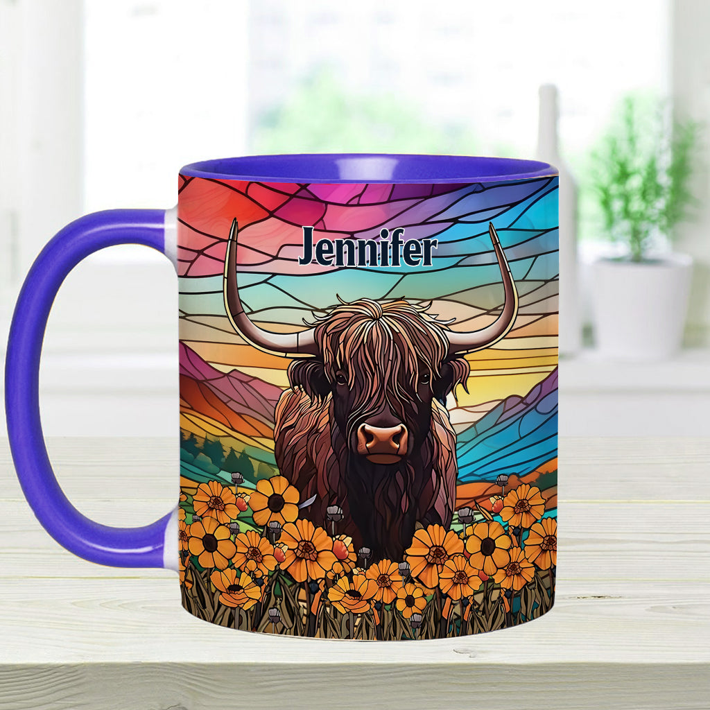 Liebe Hochlandrinder - Personalisierte Tasse