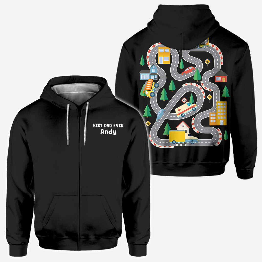 Road On The Back Massage Game T-shirt - Personalized Father All Over Shirt