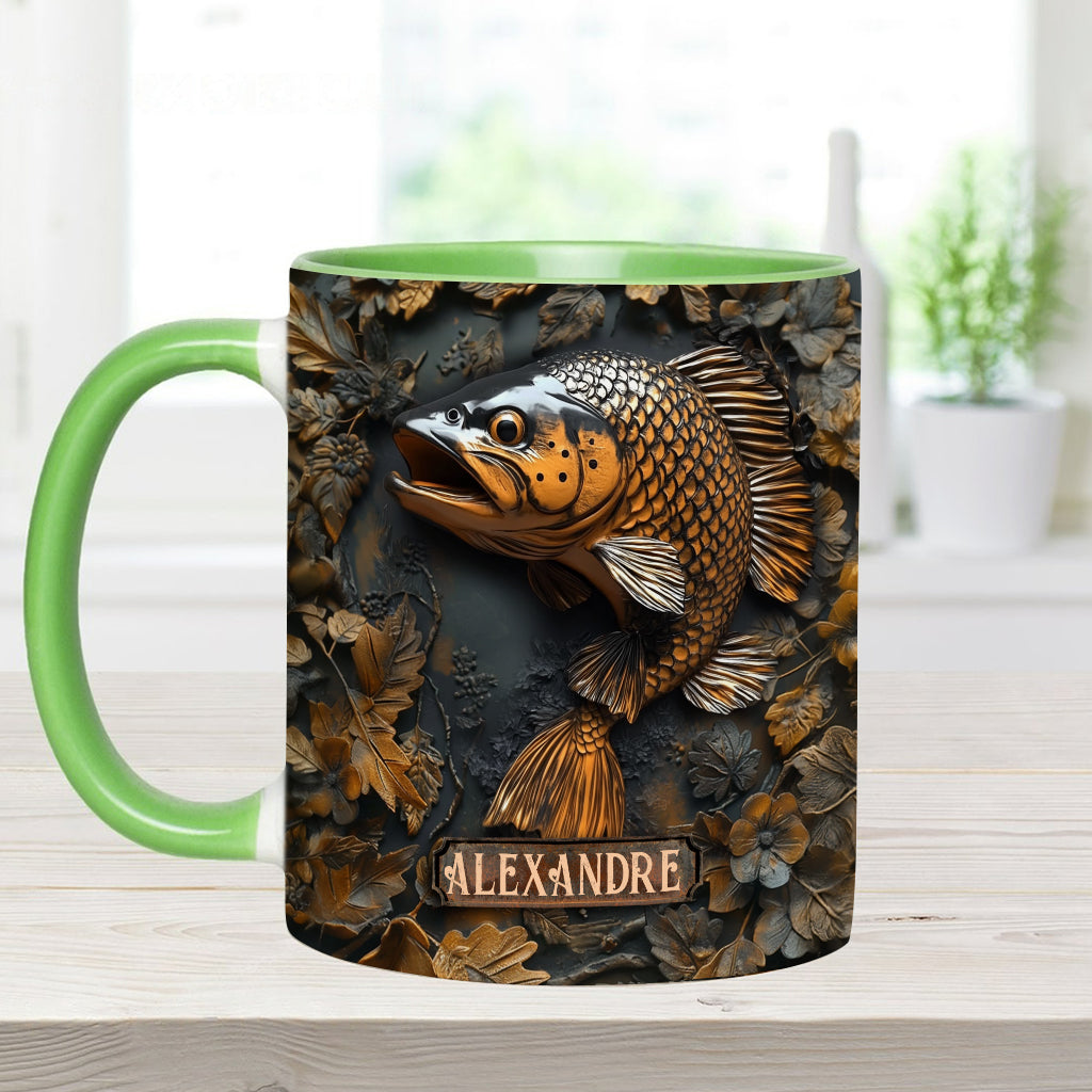 Fishing Lover Gift - Personalized Fishing Accent Mug