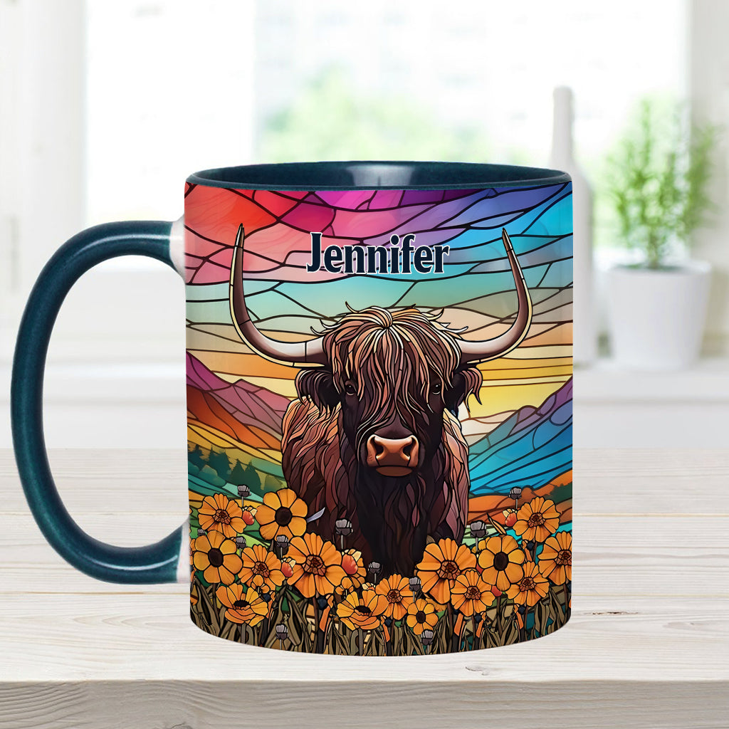 Liebe Hochlandrinder - Personalisierte Tasse