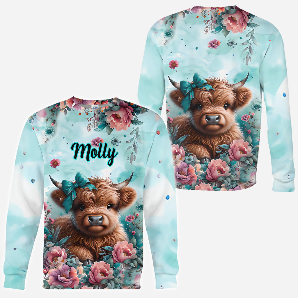 Cute Baby Cow - Personalized All Over Shirt