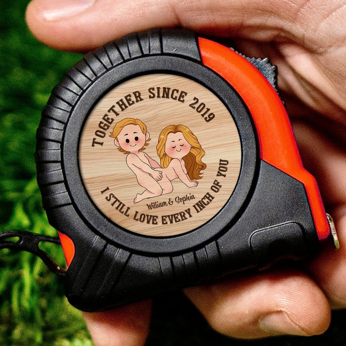 Ich liebe dich von Kopf bis Fuß – Personalisiertes Maßband für Paare