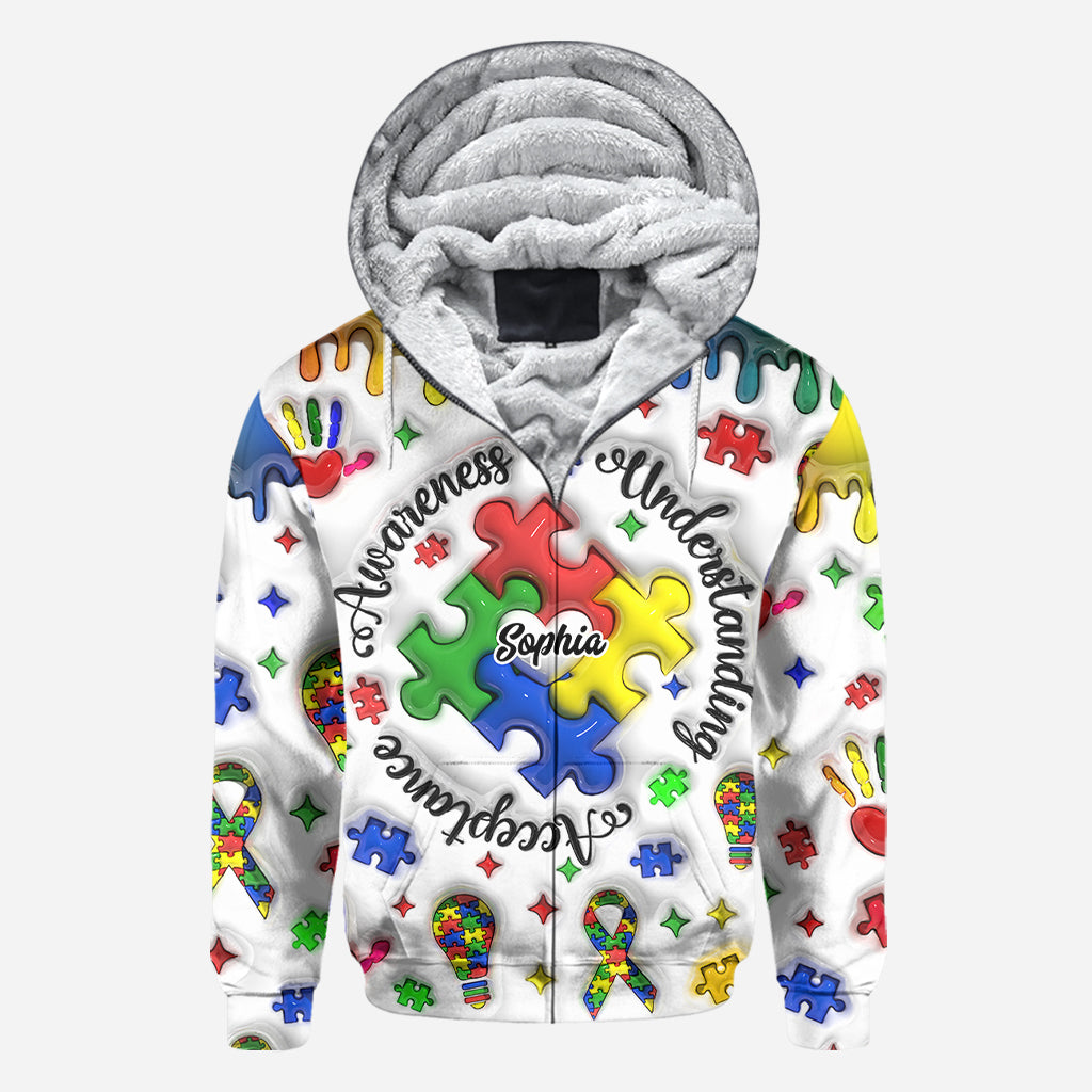 Autism Awareness - Personalized Autism Awareness All Over Shirt