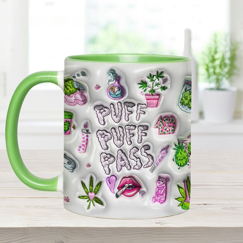 Mug gonflable 3D Puff Puff Pass - Personnalisé avec un accent cannabis