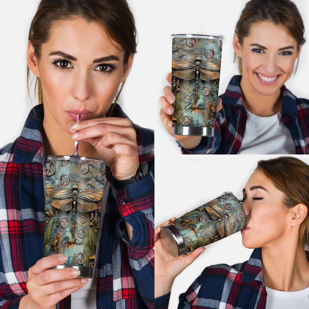 Let It Be - Personalized Hippie Tumbler