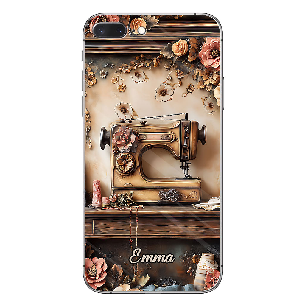 Beautiful Sewing Machine - Personalized Sewing Clear Phone Case