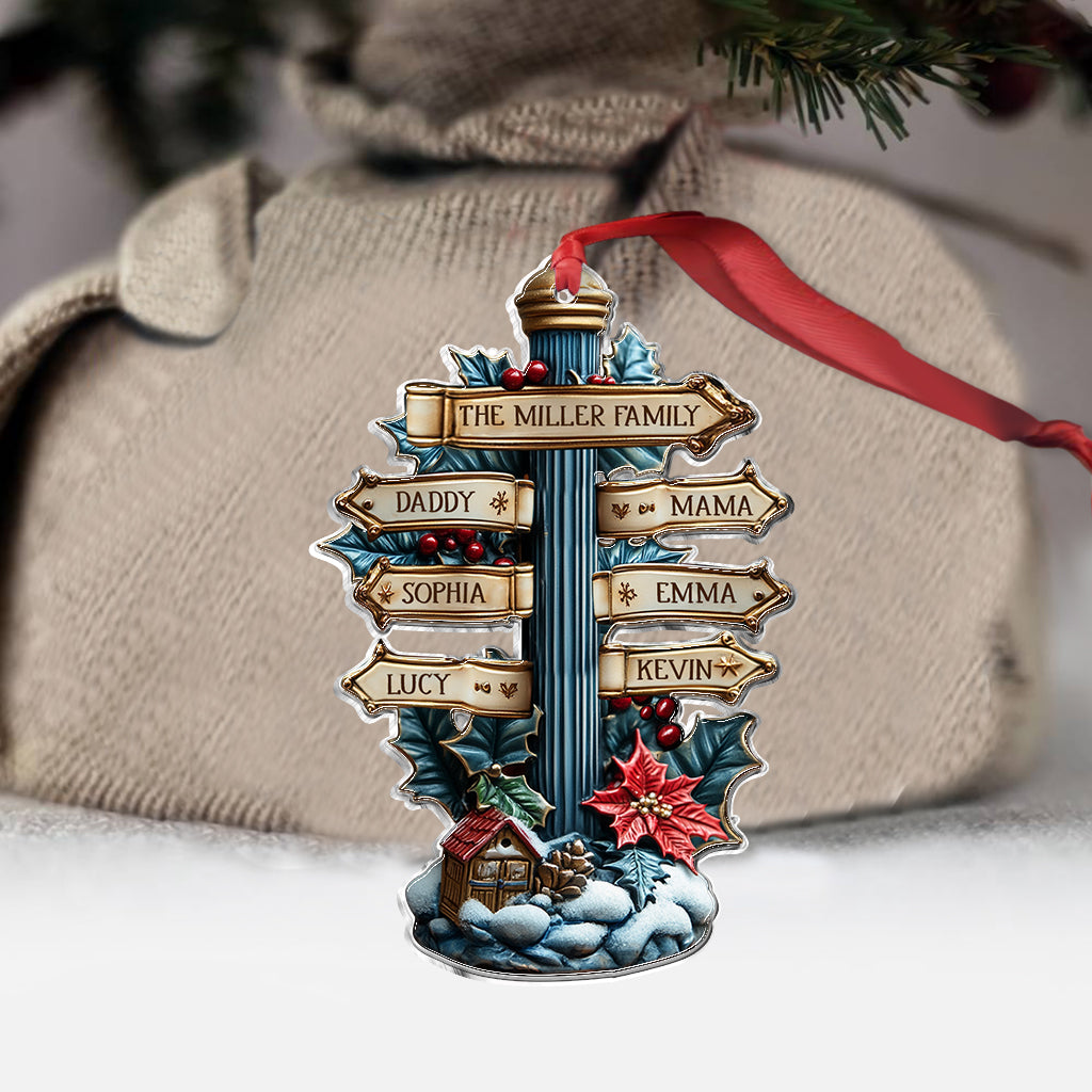 The Joy Of Christmas Is Family - Personalized Family Custom Shaped Ornament