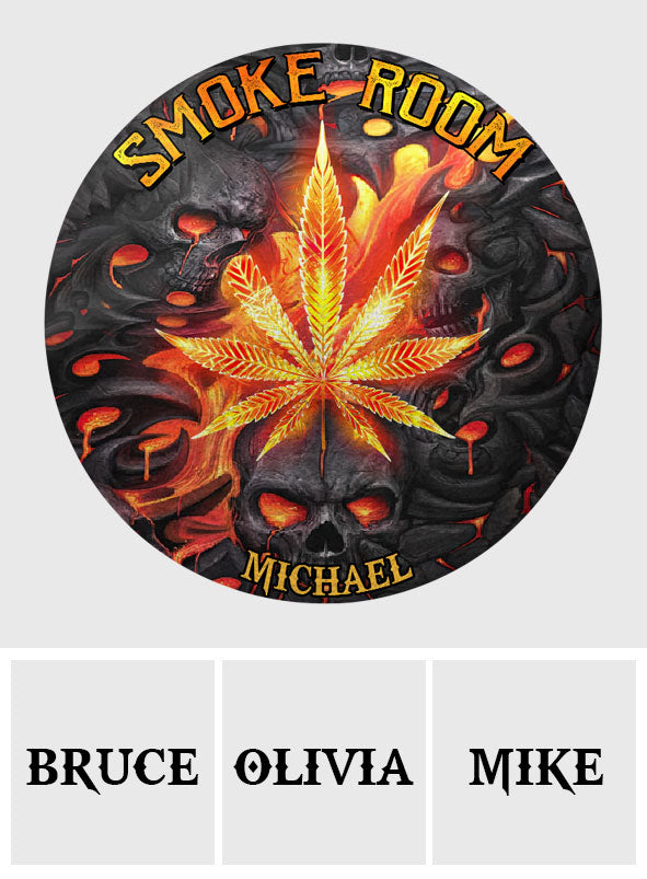 Smoke Room - Personalized Weed Round Rug
