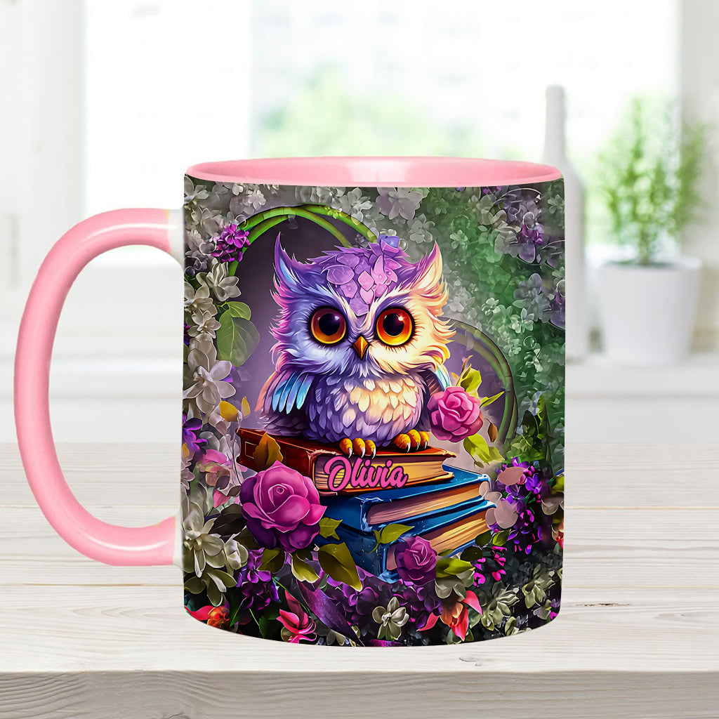 Beautiful Owl Book Lovers - Personalized Book Accent Mug