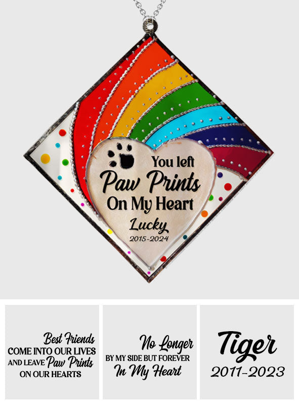 Rainbow Bridge Cat Dog Memorial - Personalized Dog Window Hanging Suncatcher Ornament