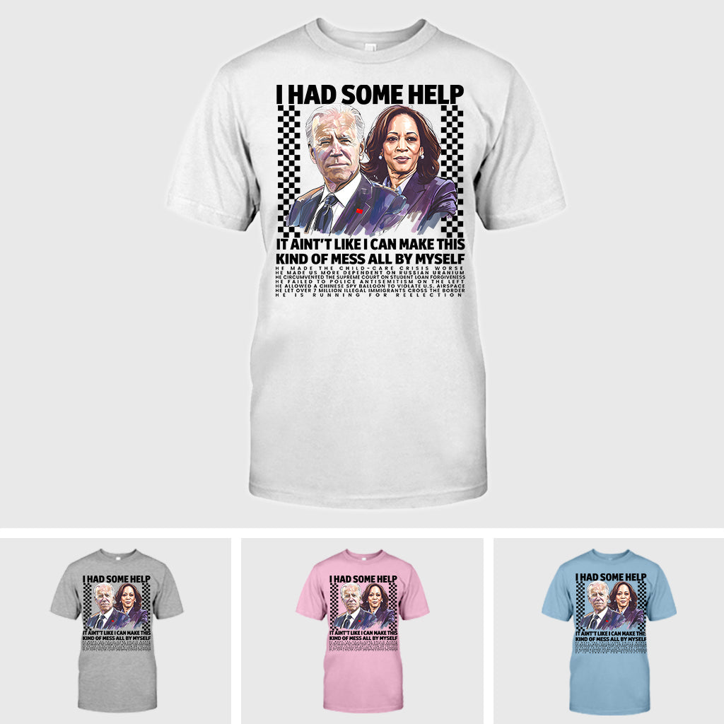 T-shirt Biden Kamala « J'ai eu de l'aide », T-shirt Kamala Harris, T-shirt sarcastique Élection 2024, T-shirt Trump, T-shirt politique humoristique « J'ai eu de l'aide », T-shirt patriotique