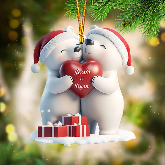 You & Me This Christmas - Personalized Couple Ornament