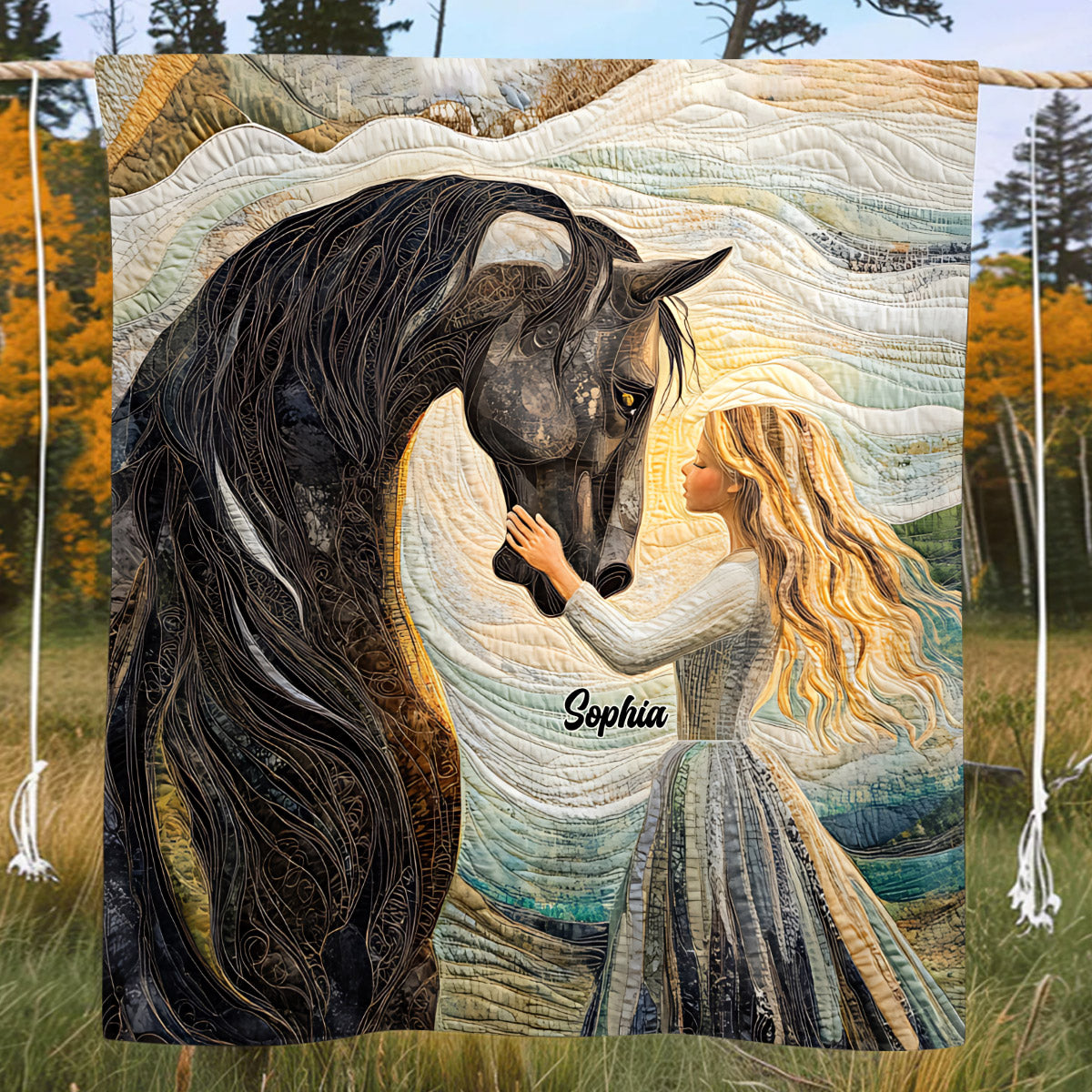 Just A Girl Who Loves Horses - Personalized Horse Blanket