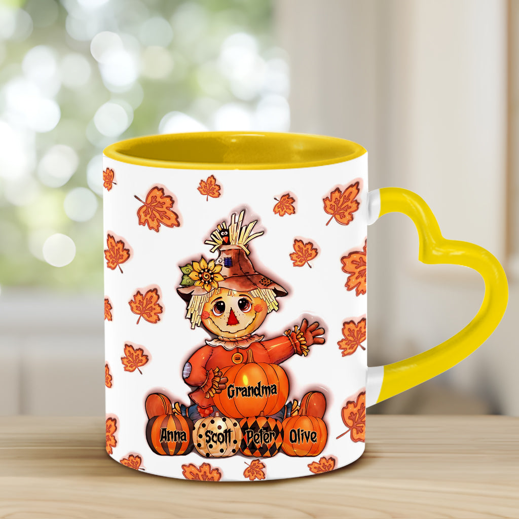 Oma Herbst - Personalisierte Oma Herzgriff-Tasse