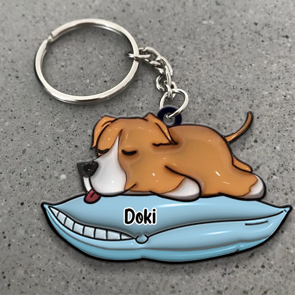 I Love My Dogs - Personalized Dog Keychain