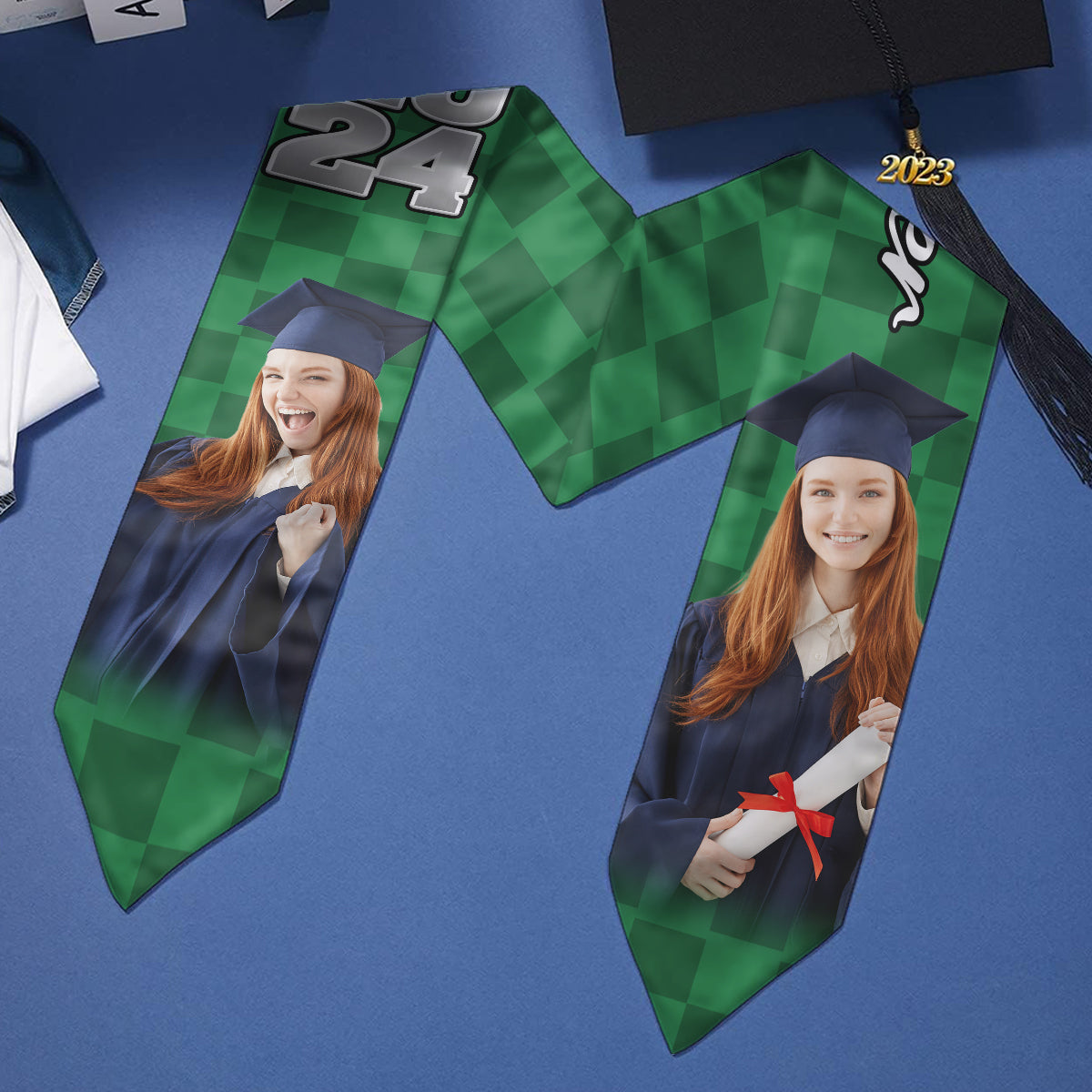 Photo Custom Graduation Stole Sash - Personalized Graduation Graduation Stole