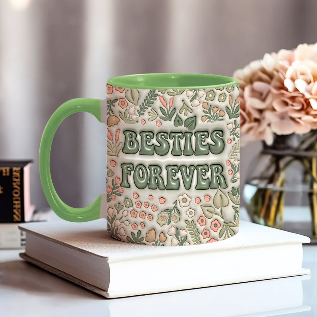 Meilleures amies pour toujours - Mug personnalisé Bestie Forever Floral