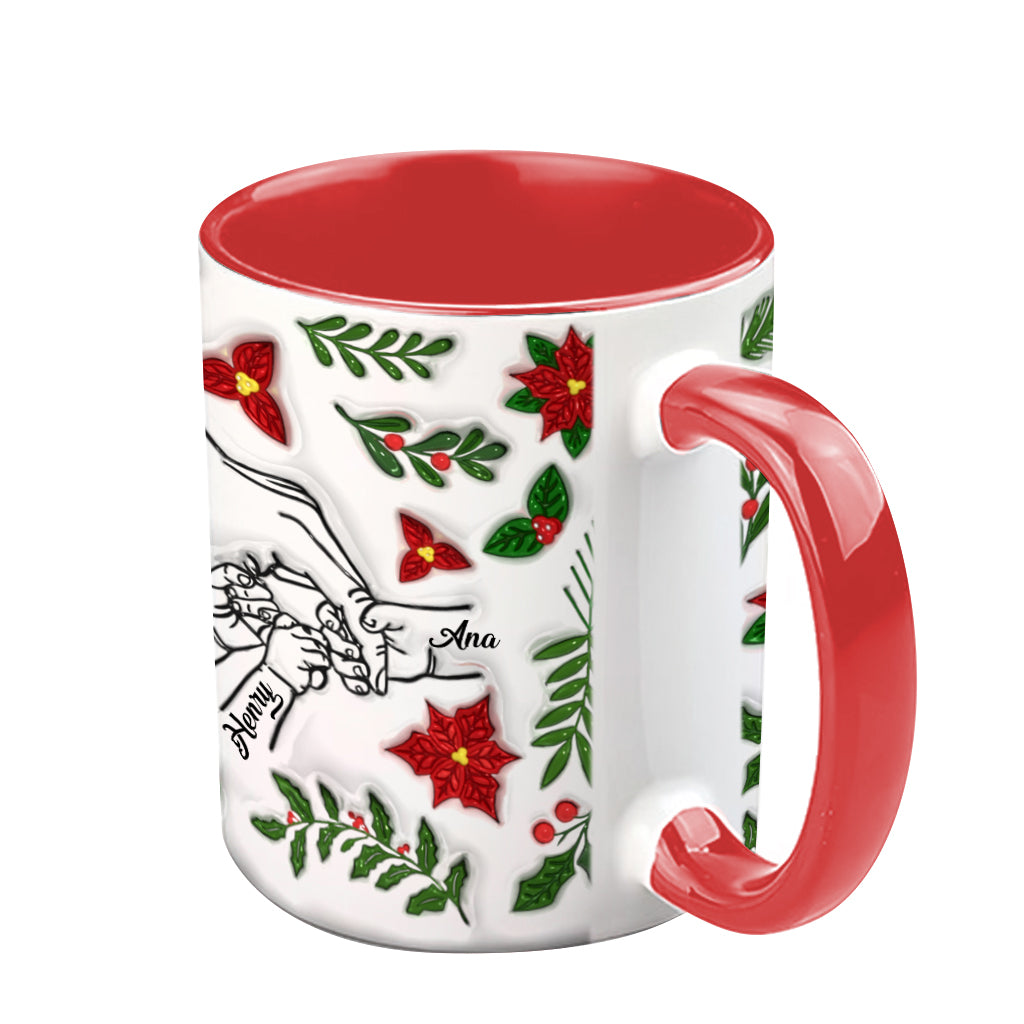 Tiens-moi la main, tiens-moi le cœur - Mug personnalisé pour grand-mère