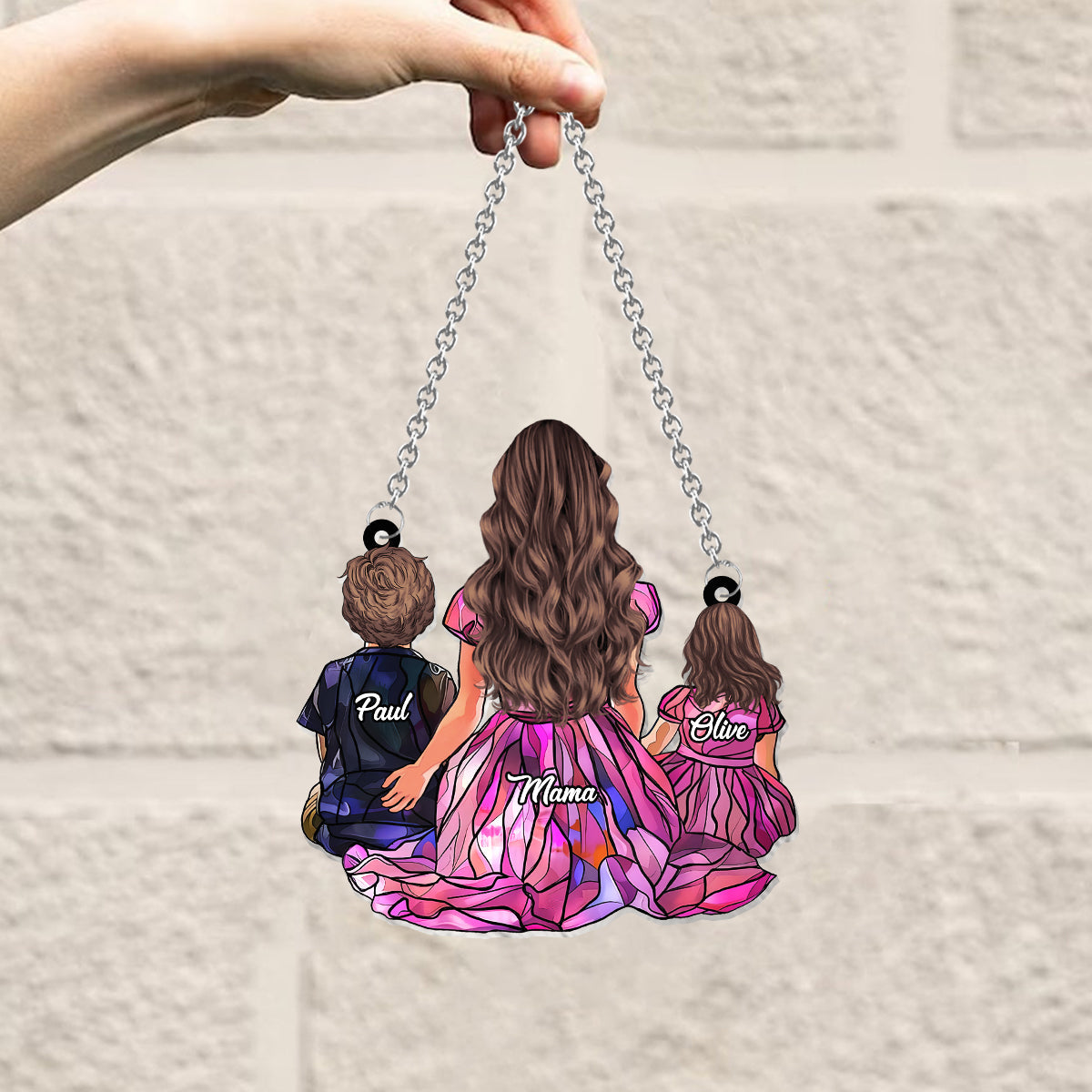 Family Gift - Personalized Family Window Hanging Suncatcher Ornament