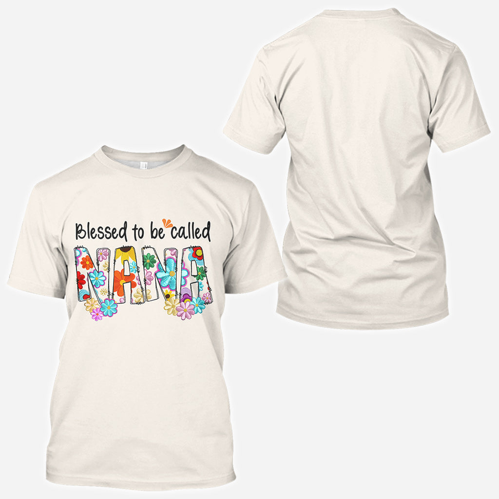 Blessed To Be Called Nana Floral Style - Personalized Grandma All Over Shirt