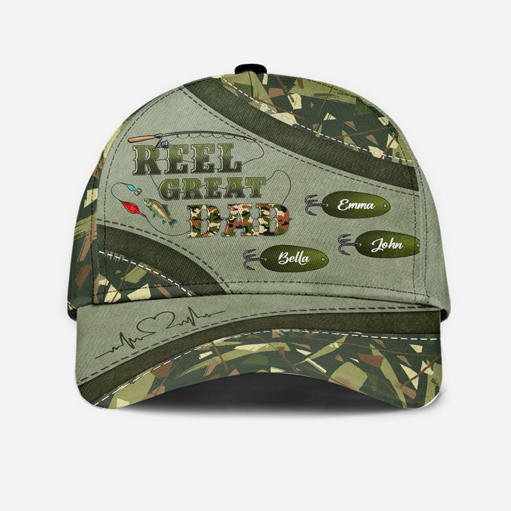 Western Reel Great Dad Camouflage - Personalized Father Classic Cap