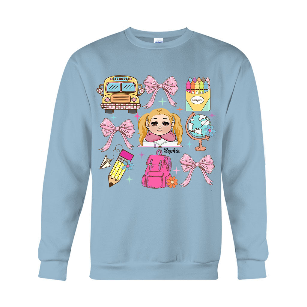 Back to School Coquette - Personalized Kid T-shirt And Hoodie