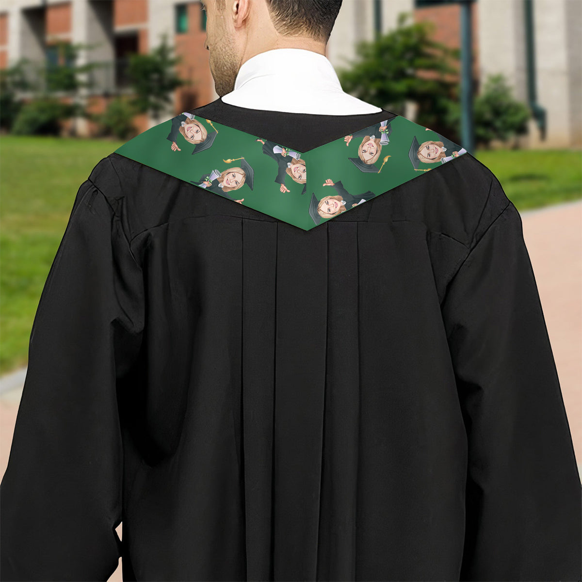 Caricature Funny Character - Personalized Graduation Graduation Stole