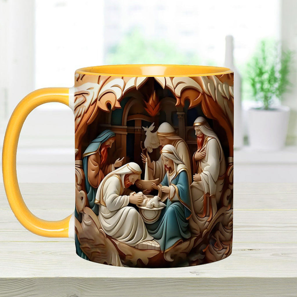 O Come Let Us Adore Him - Personalized Christian Accent Mug