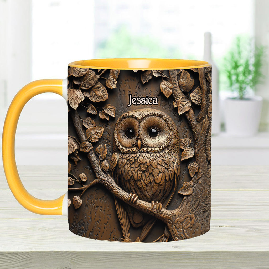 Stunning Owl - Personalized Owl Accent Mug