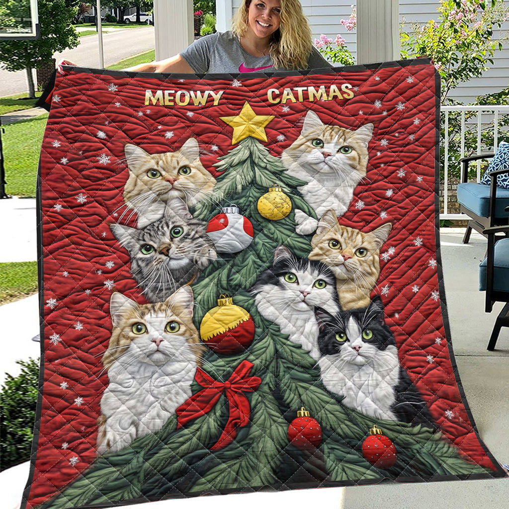 Mewoy Catmas - Personalized Cat Quilt