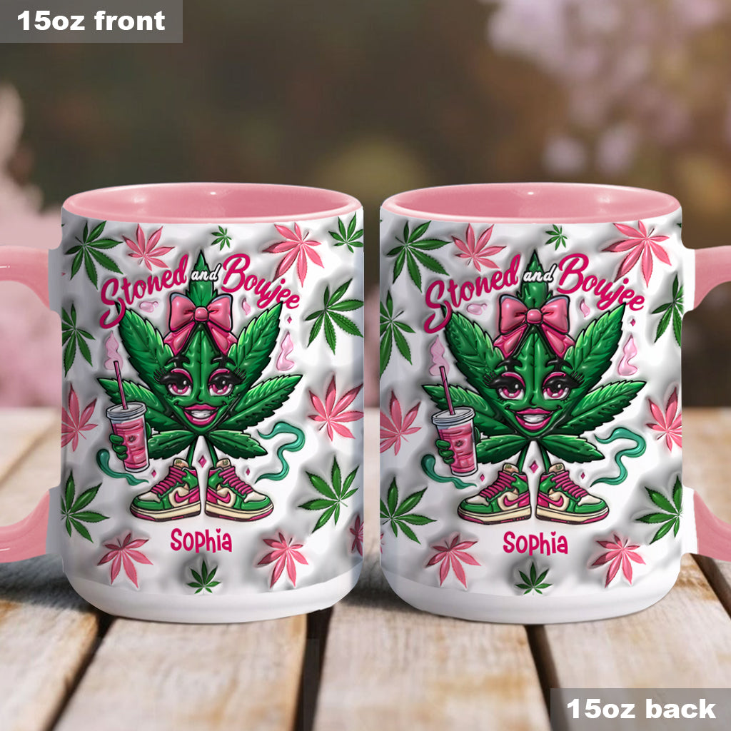 Stoned And Boujee - Personalized Weed Accent Mug